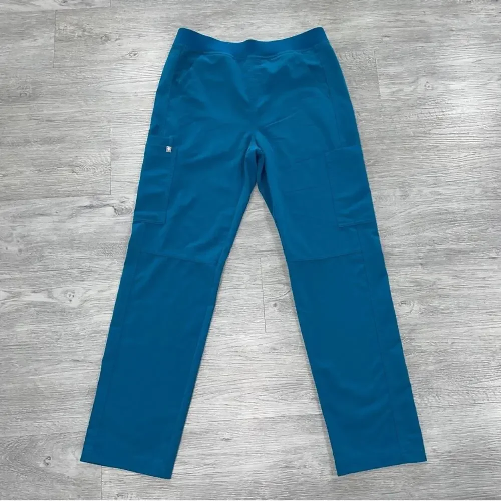FIGS Axim Cargo Scrub Pant Men’s Medium Blue T2001 Technical Collection